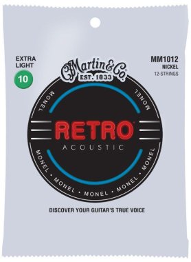 Martin Retro MM1012 Nickel Alloy Acoustic Guitar 12-string set, 10-47