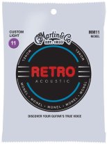 Martin Retro MM11 Nickel Alloy Acoustic Guitar Strings Cstm Lt 11-52