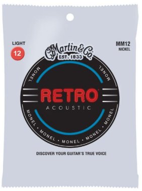 Martin Retro MM12 Nickel Alloy Acoustic Guitar Strings Light 12-54