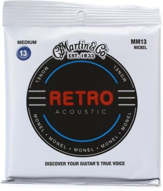 Martin Retro MM13 Nickel Alloy Acoustic Guitar Strings Medium 13-56