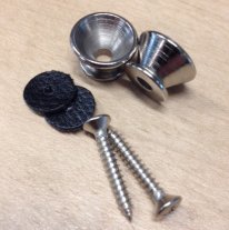 Metal Strap Buttons, bulk in zip bag, Set of 2