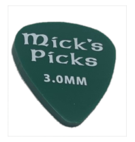 Mick's Picks BASS-1 Green Toneflex Bass Guitar Pick, 3.0mm, One Pick