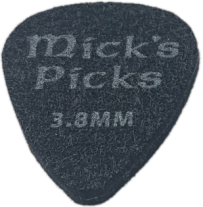 Mick's Picks BASS-2 Gray Flextex Bass Guitar Pick, 3.8mm, One Pick