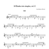 Mourat | 12 Etudes tres simples, vol. 2 for solo guitar