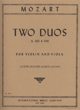 Mozart | Two Duos K. 423 and 424 for violin and viola