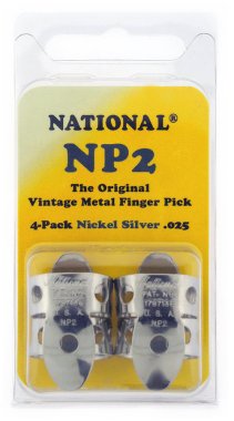 National Metal Finger Pick NP2-4PK, Nickel Silver .025, pack of 4