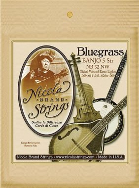 Nicola NB32NW 5-String Banjo Strings, Extra-Light, Loop End