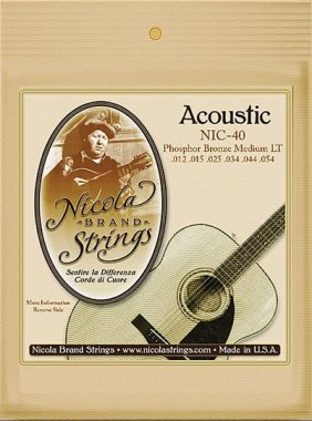 Nicola NIC-40 Medium-Light Phosphor Bronze Acoustic Strings 12-54