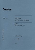 Notes, A Miniature Booklet of 8 Stave Manuscript Paper