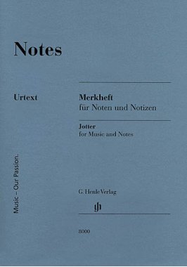 Notes, A Miniature Booklet of 8 Stave Manuscript Paper