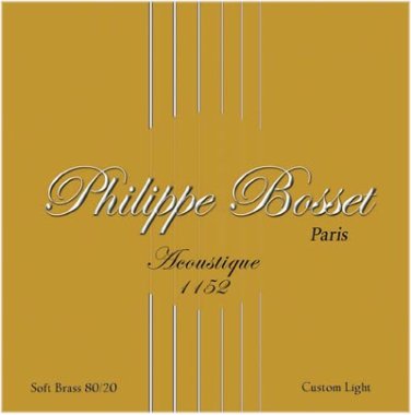 OLD Philippe Bosset Acoustique 80/20 Brass Acoustic Guitar Strings 11-52