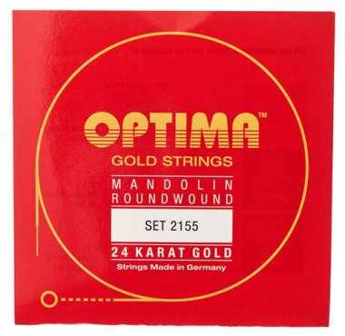 Optima 24 Karat Gold Roundwound Mandolin Strings, Loop End