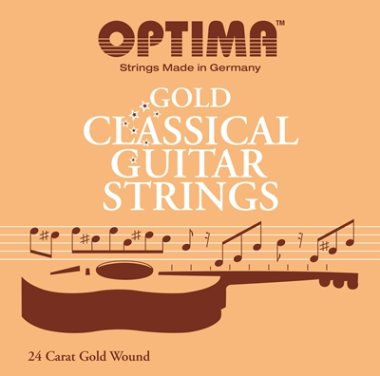 Optima 24K Gold Classical w/ Carbon Trebles Guitar Strings, Full Set
