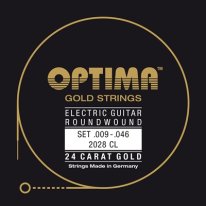 Optima 24K Gold Plated 2028 CL Electric Guitar Strings 9-46