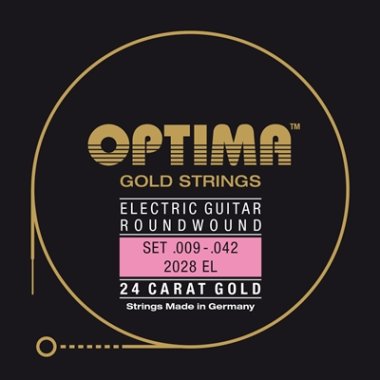 Optima 24K Gold Plated 2028 EL Electric Guitar Strings 9-42