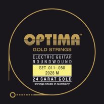 Optima 24K Gold Plated 2028 M Electric Guitar Strings 11-50