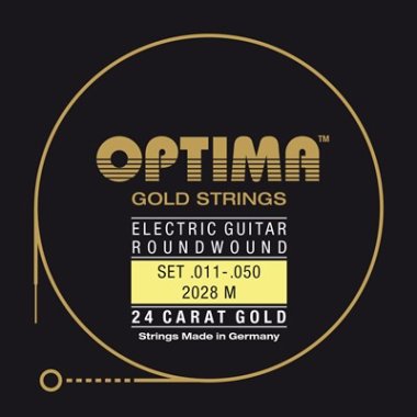 Optima 24K Gold Plated 2028 M Electric Guitar Strings 11-50
