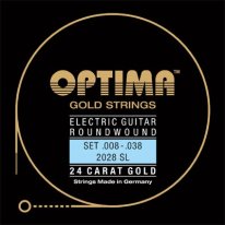 Optima 24K Gold Plated 2028SL Super Light Electric Guitar Strings 8-38