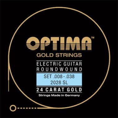 Optima 24K Gold Plated 2028SL Super Light Electric Guitar Strings 8-38