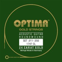 Optima 24K Gold Plated Acoustic Guitar Strings 11-50