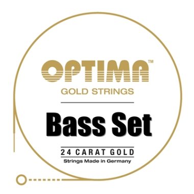 Optima 24K Gold Plated Electric Guitar Strings, Bass Set (24,32,42)