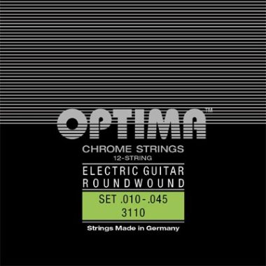 Optima 4028.12RL Chrome Roundwound 12 String Electric Guitar 10-45