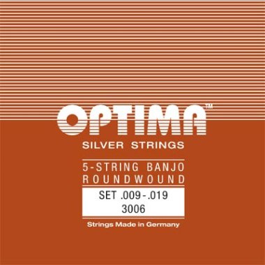 Optima 5-String Banjo Strings Roundwound Silver 9-19