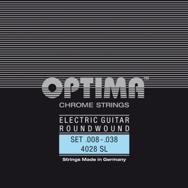 Optima Chrome Roundwound Electric Guitar Super Light 8-38
