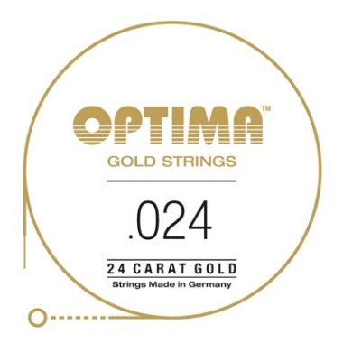 Optima GE024 24K Gold Plated .024, Wound Single String