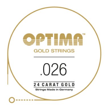 Optima GE026 24K Gold Plated .026, Wound Single String