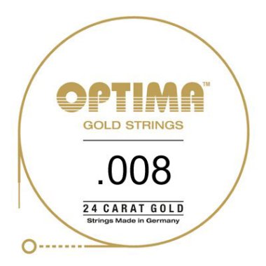 Optima GPS008 24K Gold Plated .008, Single String