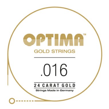 Optima GPS016 24K Gold Plated .016, Single String