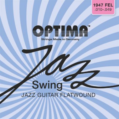 Optima Jazz Swing 1947FEL Chrome Flatwound Electric Guitar 10-49