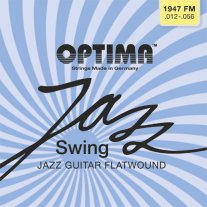 Optima Jazz Swing 1947FM Chrome Flatwound Electric Guitar 12-56
