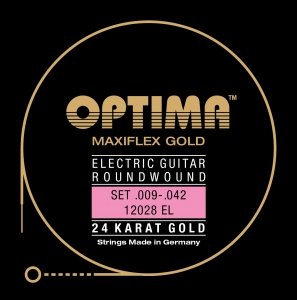 Optima Maxiflex 24K Gold Wound Electric Guitar Strings 9-42