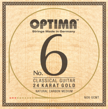 Optima No. 6 GCMT 24K Gold and Carbon MT Guitar Strings Full Set