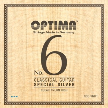 Optima No. 6 SNHT Special Silver, Nylon HT Guitar Strings, Full Set