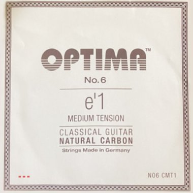 Optima NO6 CMT1 Natural Carbon, Medium Tension, E1 single string