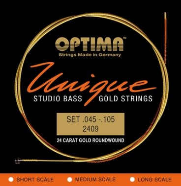 Optima Unique Studio Gold Electric Bass (45-105), Long Scale, Full Set