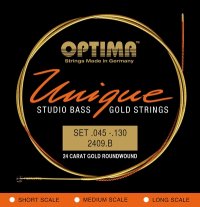 Optima Unique Studio Gold Electric Bass (45-130), 5-String, Full Set