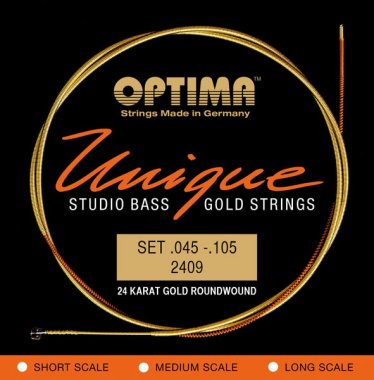 Optima Unique Studio Gold Electric Bass Strings Super Long 45-105