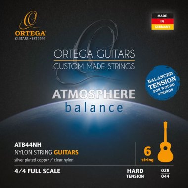 Ortega ATB44NH Hard Tension Classical Guitar Strings, Full Set