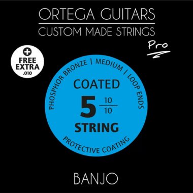 Ortega BJP-5 Banjo Strings, Medium Gauge 5 string, Full set