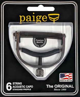 Paige Original 6-String Acoustic Guitar Capo - Black