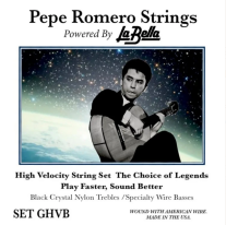 Pepe Romero Strings GHVB Classical Guitar Set, Nylon Trebles Medium/Hard Tension
