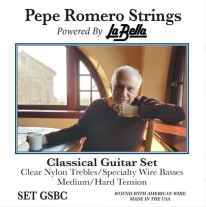 Pepe Romero Strings GSBC Classical Guitar Set, Nylon Trebles Medium/Hard Tension