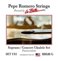 Pepe Romero Strings US1 Soprano / Concert Ukulele High G Set
