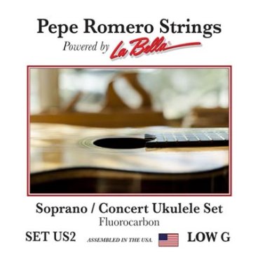 Pepe Romero Strings US2 Soprano / Concert Ukulele Low G Set