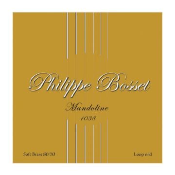 Philippe Bosset Mandolin Strings, 80/20 Soft Brass, Loop End 10-38