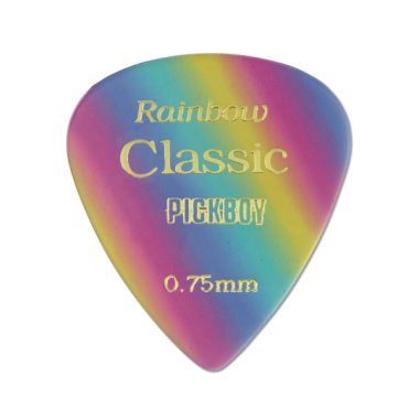 Pickboy Vintage Rainbow Cellulose Pick, .75mm, One Pick